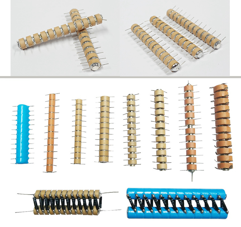 voltage multiplier, capacitor stacks 